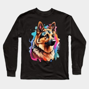 German Shepherd Dog on duty Long Sleeve T-Shirt